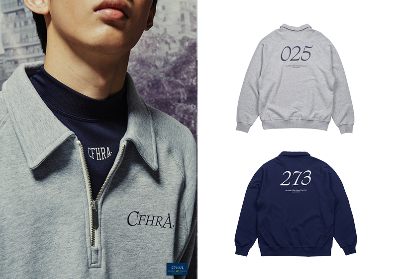 半开拉链POLO卫衣