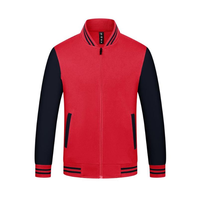 520克薄款拉链棒球服