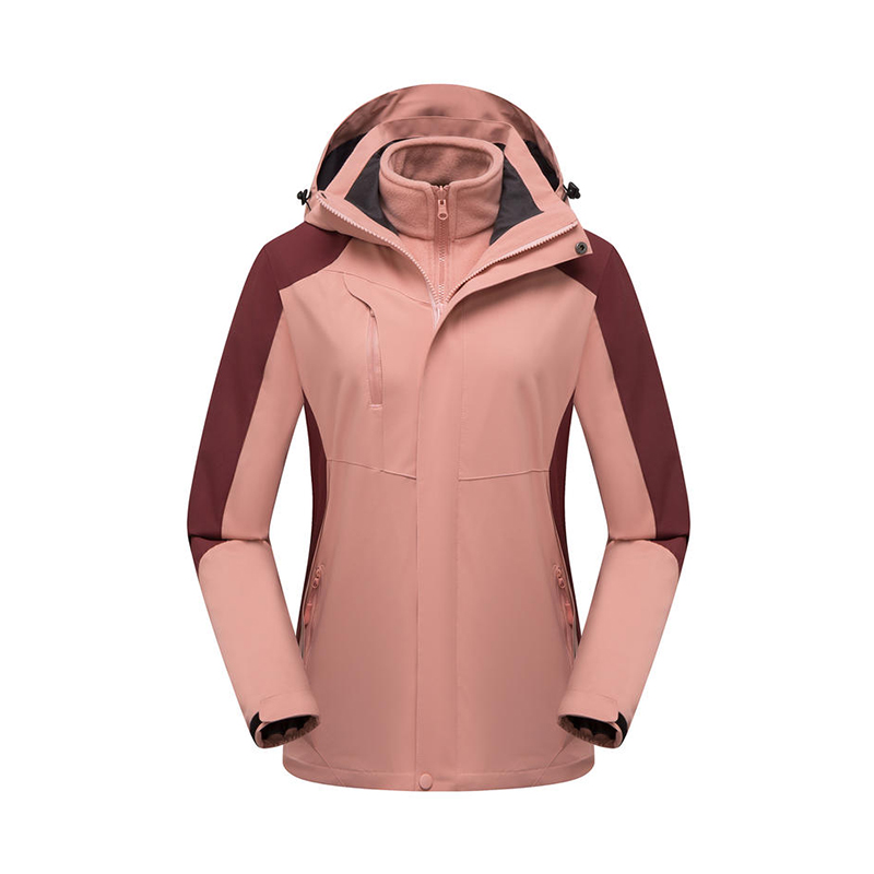 1300克YKK拉链双层腋下带透气孔三合一冲锋衣（带帽帽子可拆卸）