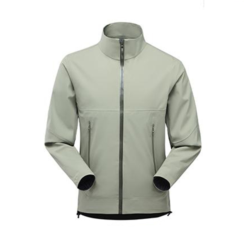 600克YKK拉链立领全热风压胶单层冲锋衣