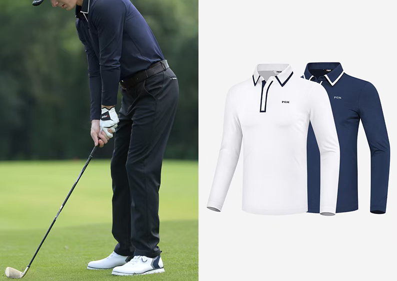 秋冬翻领长袖Polo衫