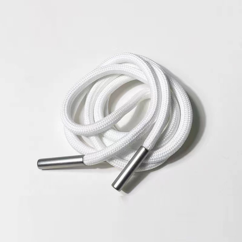 彩色金属头圆形包芯涤纶绳