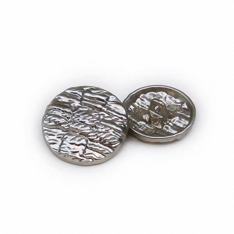 香风简约编织网格金属纽扣雾面质感