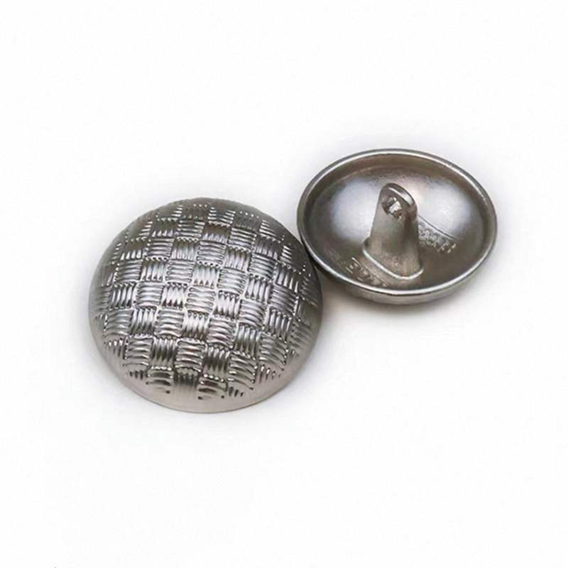 香风简约编织网格金属纽扣雾面质感