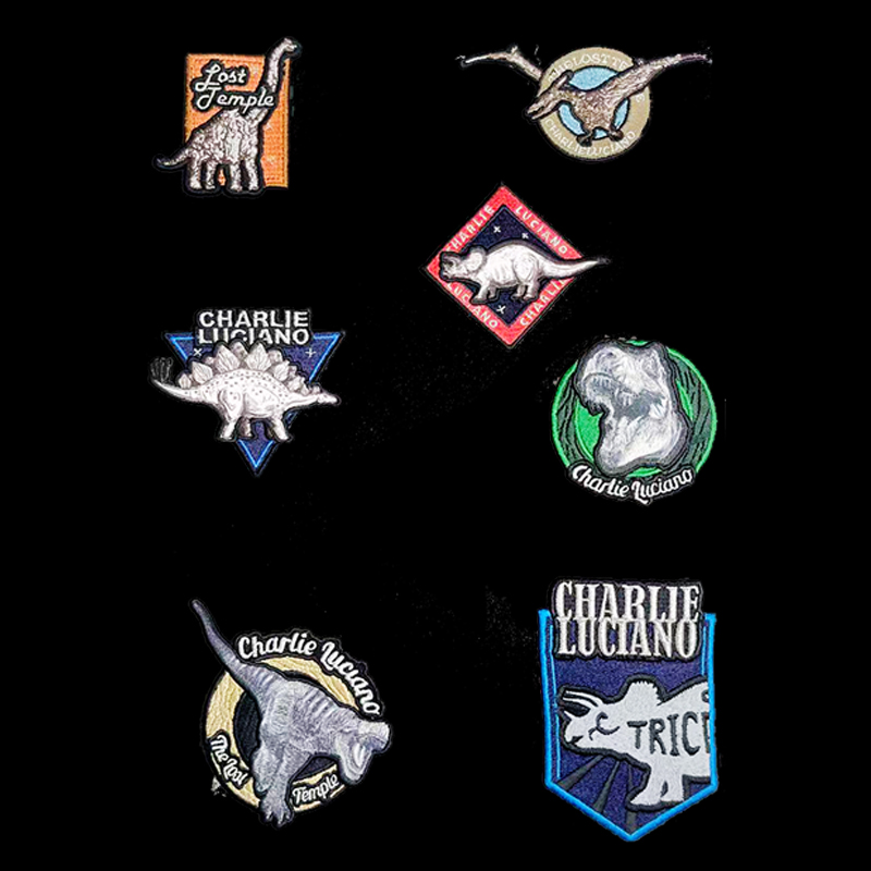 恐龙徽章贴布绣装饰标