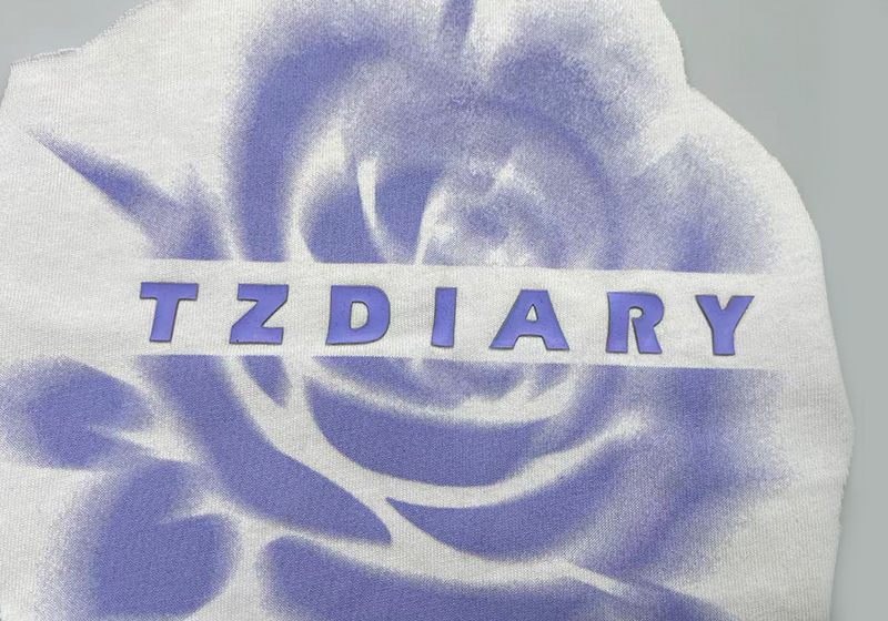 丝网印花 + 硅胶热转印文字印花图案