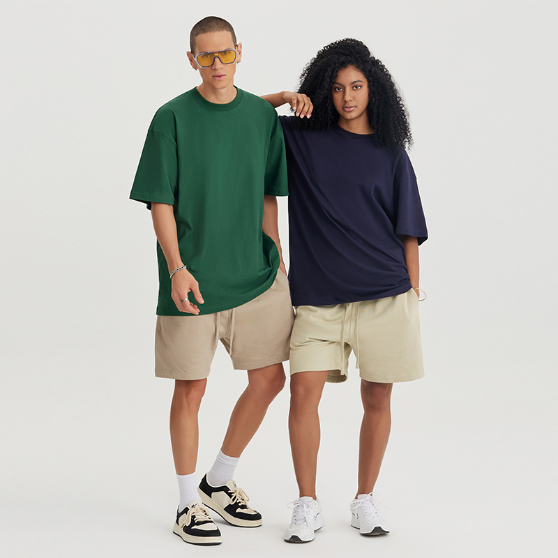 240克大落肩五分袖短袖T恤