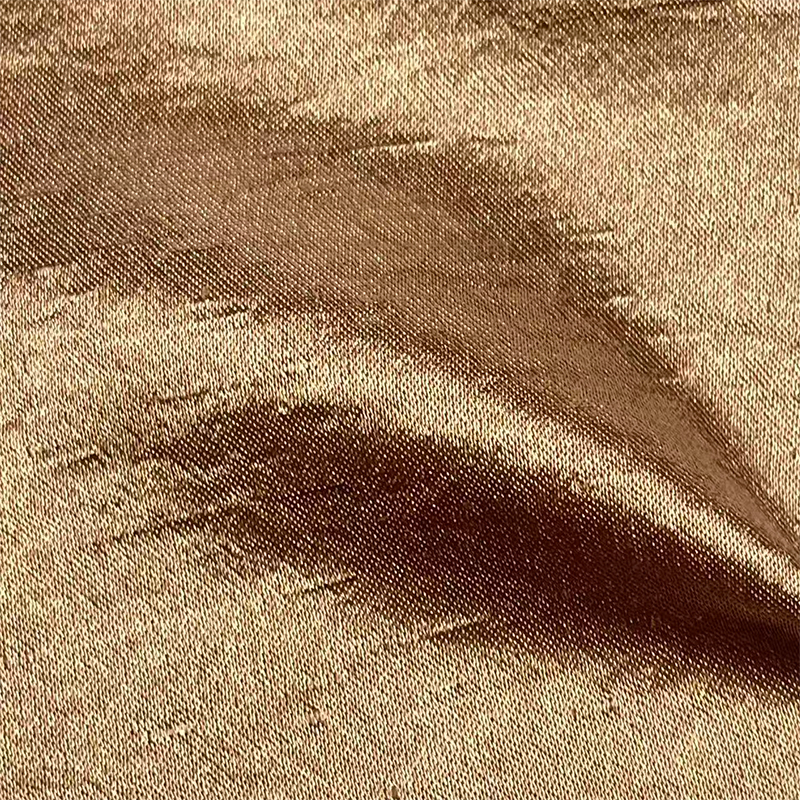 棕咖色微光舞台面料