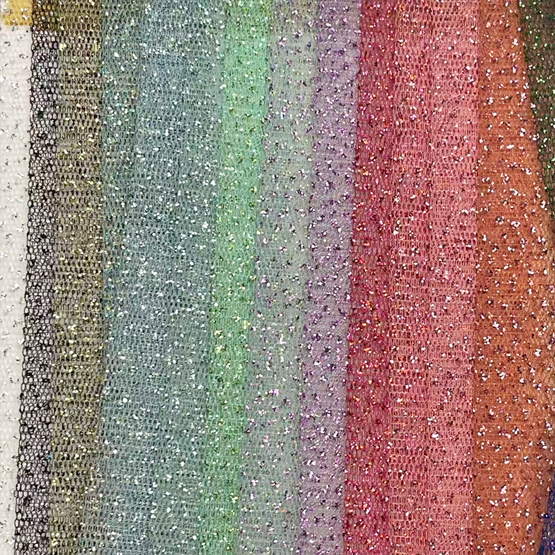 喷粉闪光网纱舞台面料