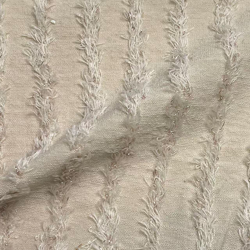 立体剪毛金线闪丝流苏面料
