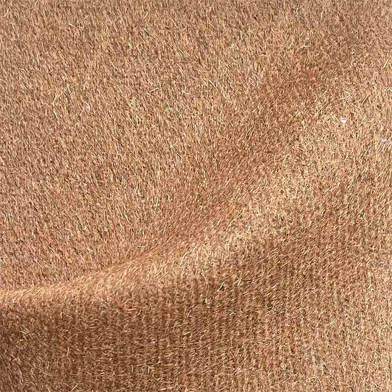 咖啡色日本进口羊毛毛呢面料