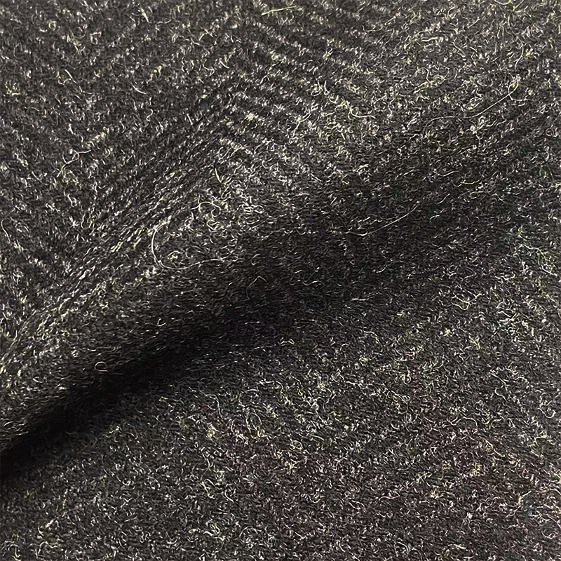 380g羊毛混纺人字毛呢面料
