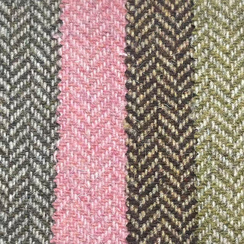 580g50羊毛混色人字纹毛呢面料