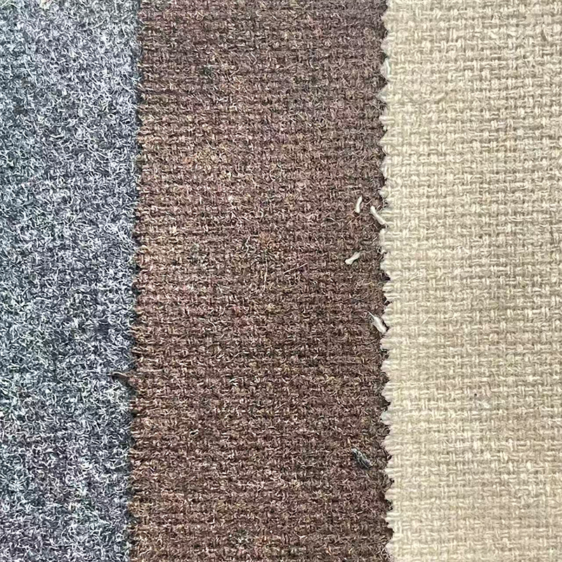 500g麻毛混纺毛呢面料