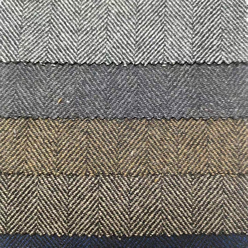 500g50羊毛混纺人字呢毛呢面料