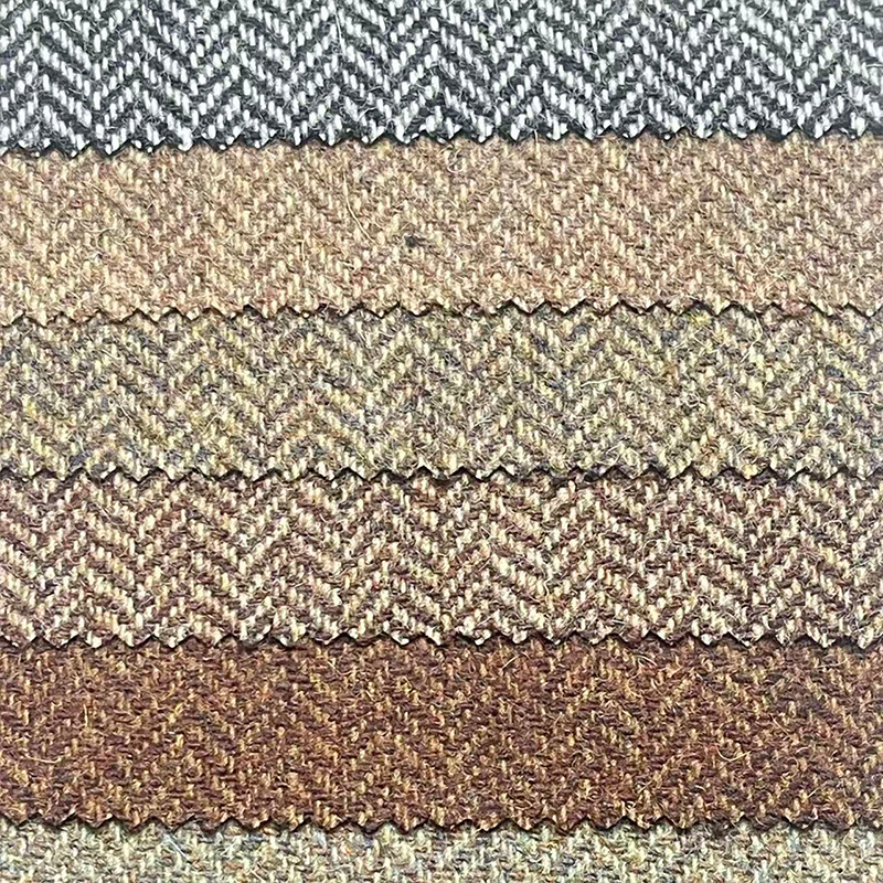 500g百分百羊毛全毛人字毛呢面料