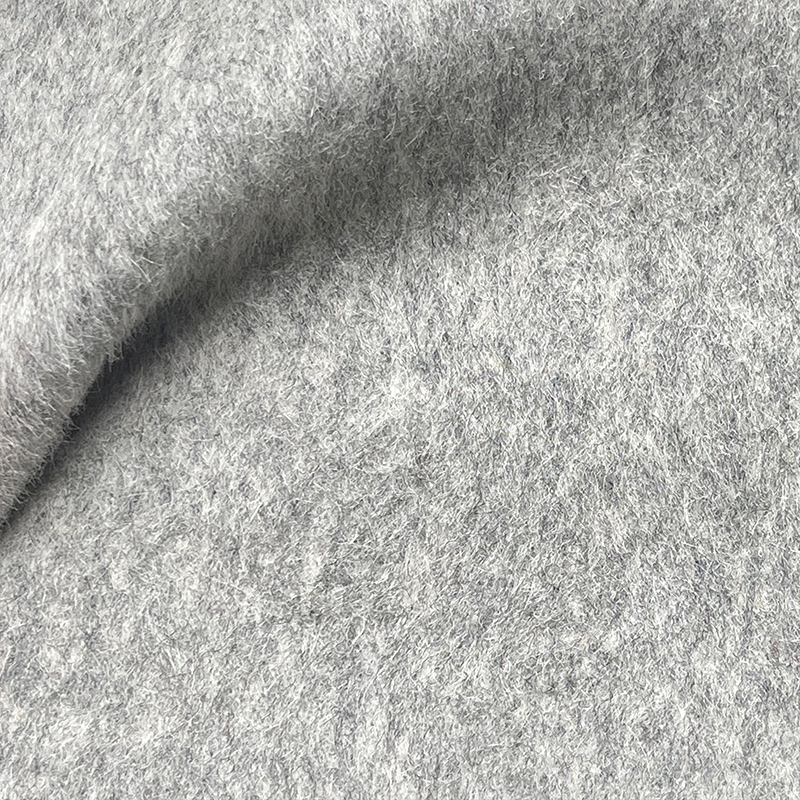 630g80羊毛黑灰单顺毛呢面料