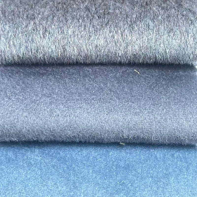 830g百分百羊毛双面顺毛毛呢面料