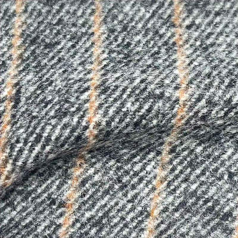 30羊毛条纹毛呢面料