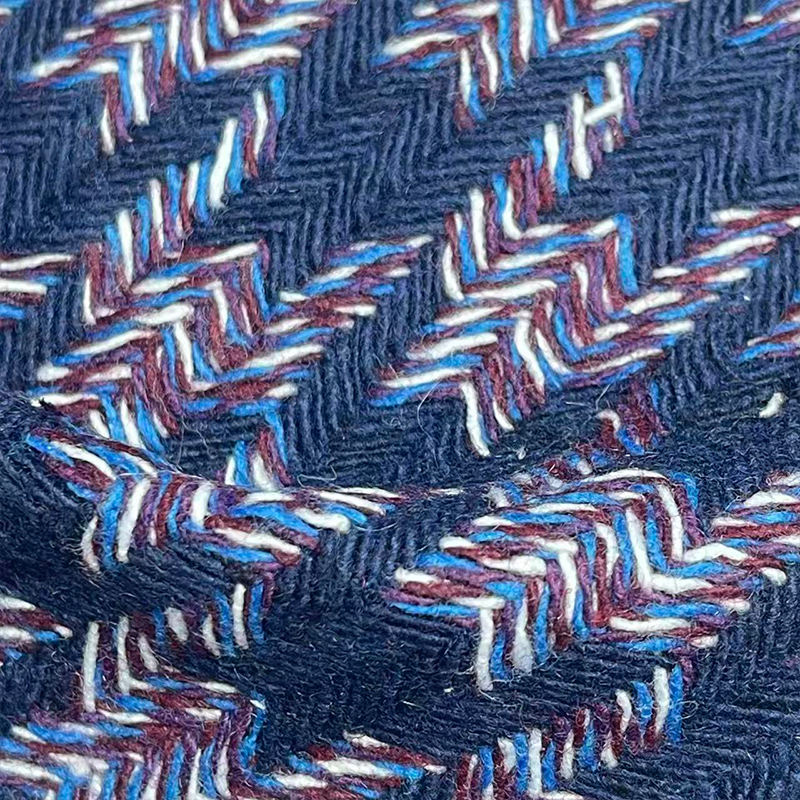 百分百聚酯纤维千鸟格毛呢面料