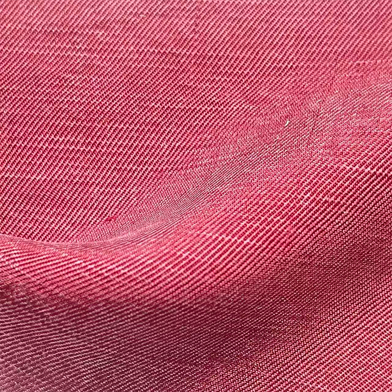 180g蛋白质纤维亚麻莱赛尔缎面礼服面料
